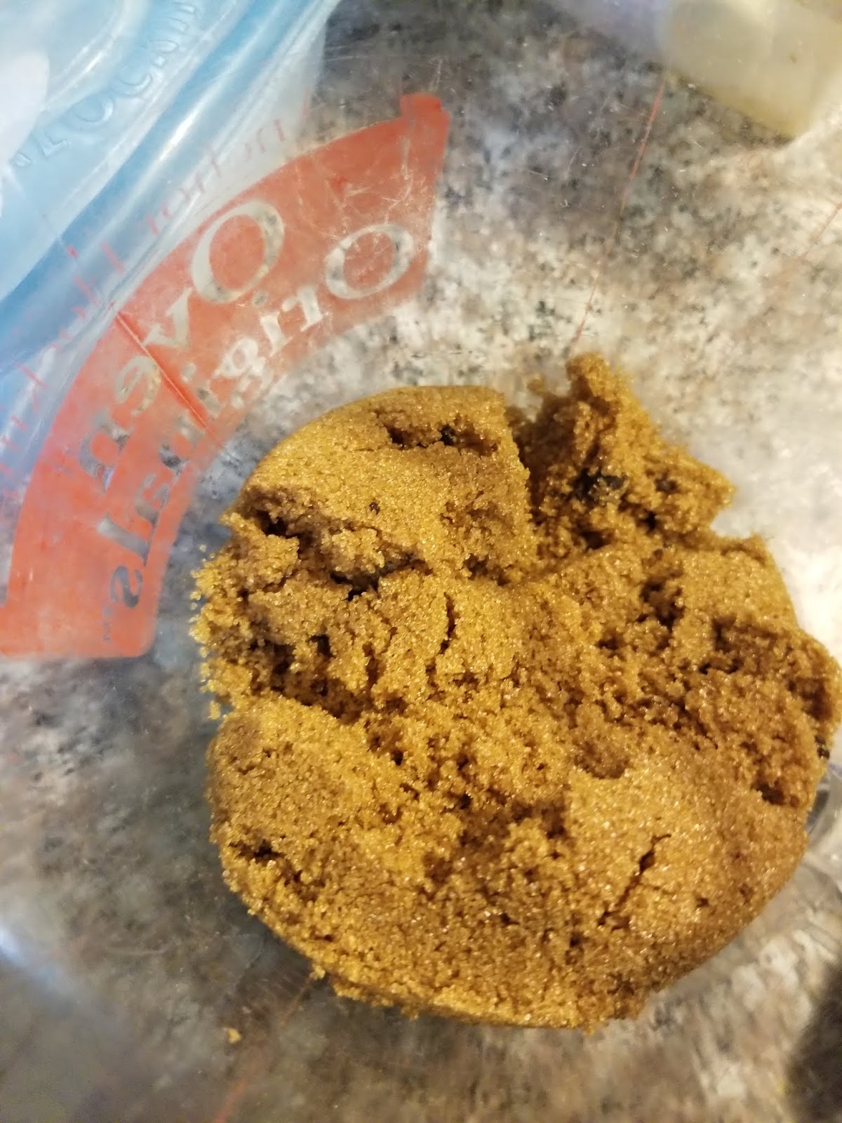 Brown sugar measured and ready